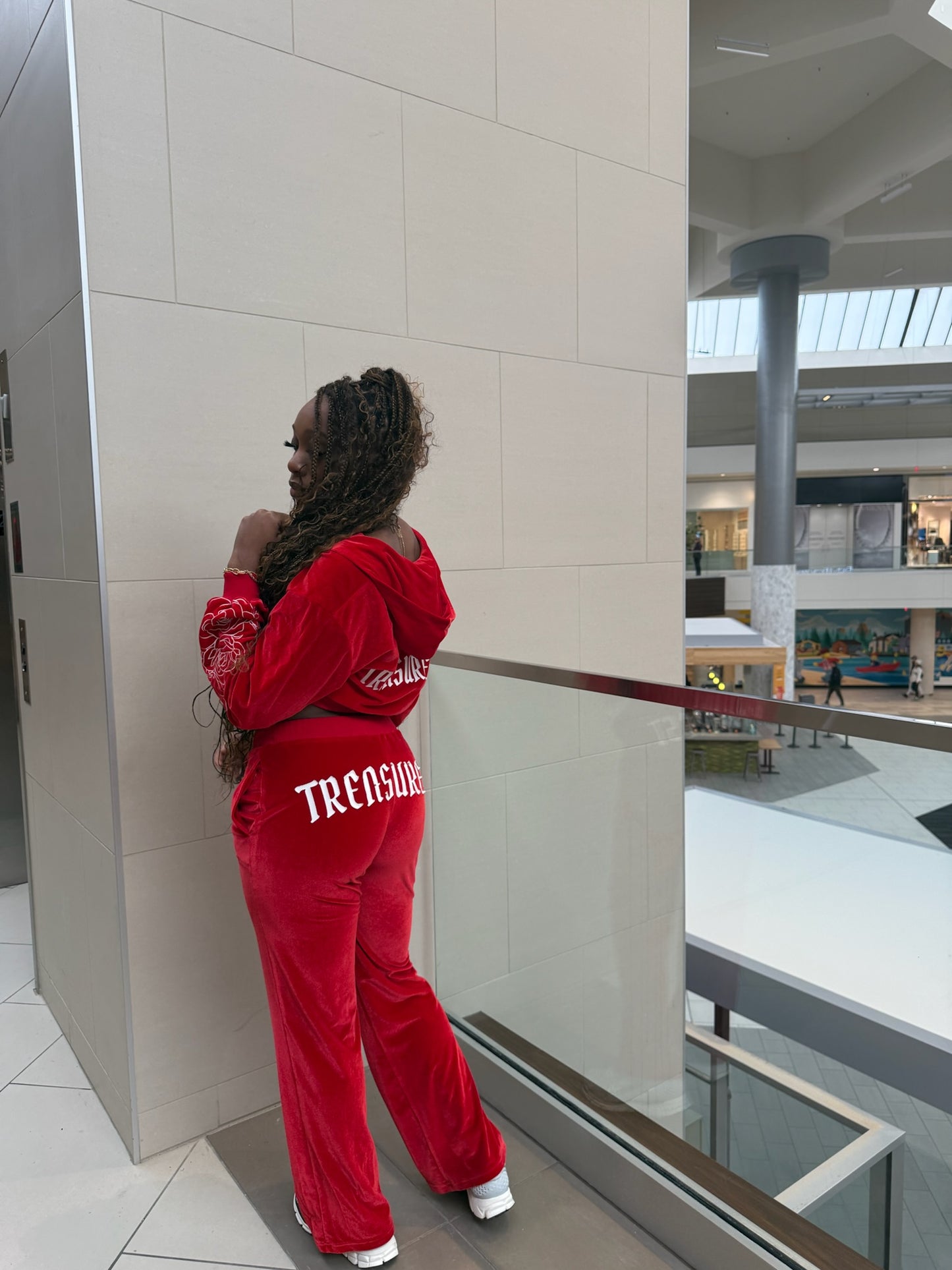 Roséy Red Tracksuit Pants