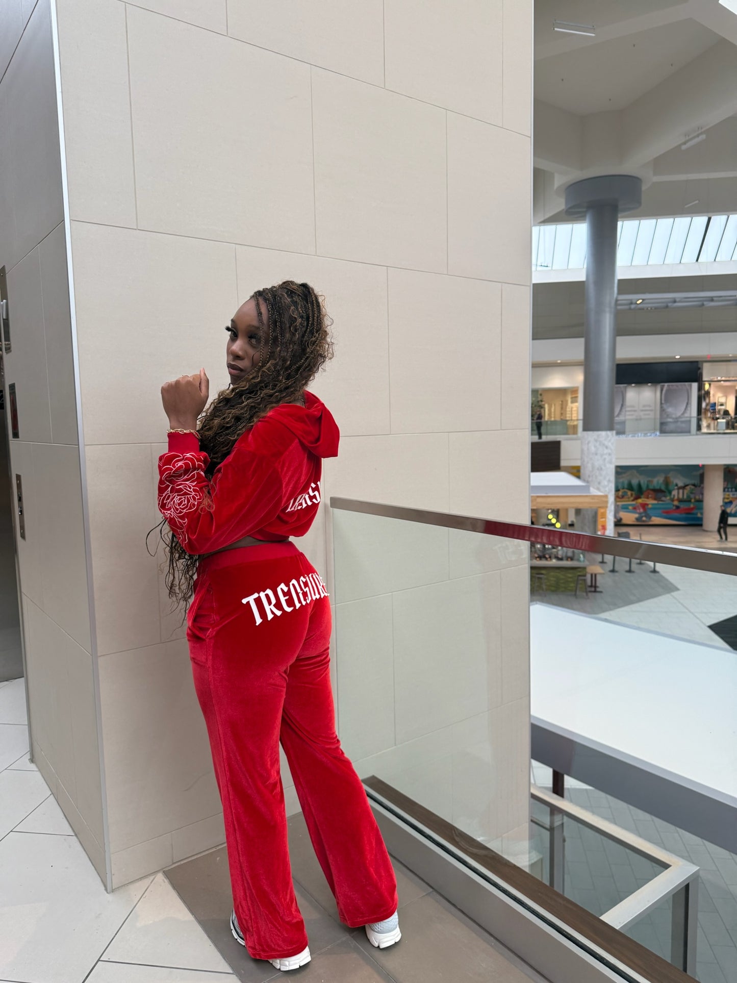 Roséy Red Tracksuit Pants