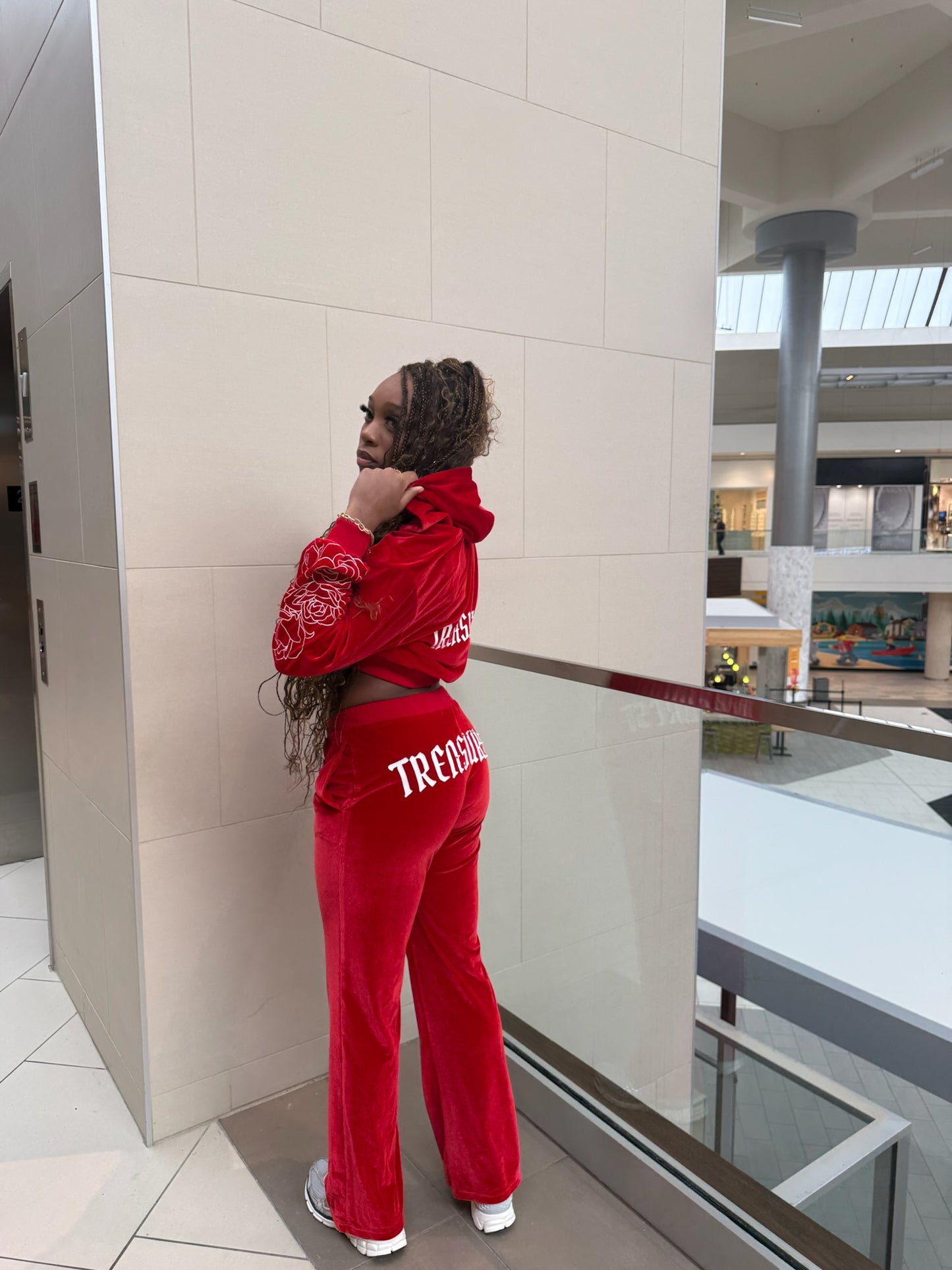 Roséy Red Tracksuit Hoodie