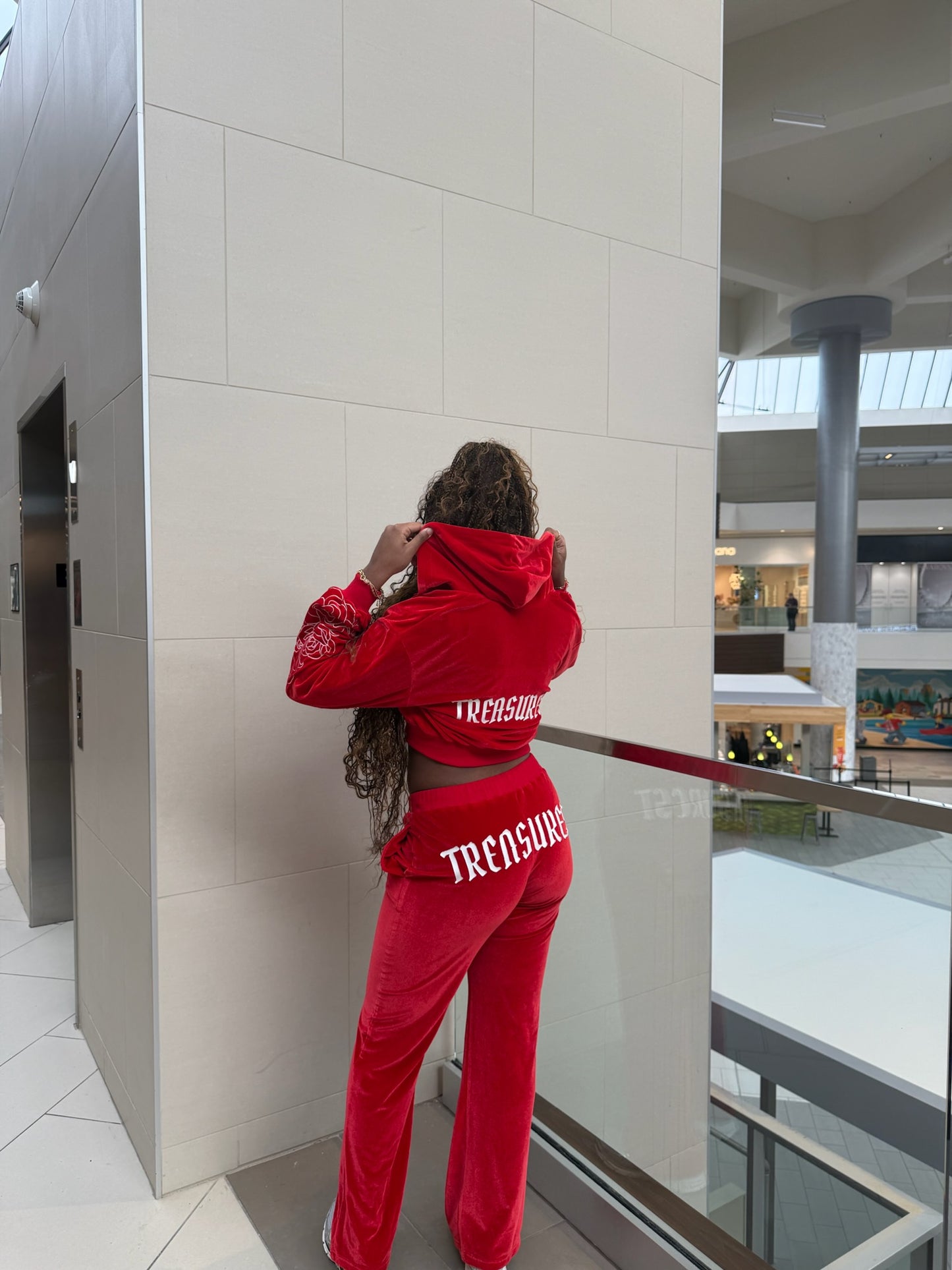 Roséy Red Tracksuit Hoodie
