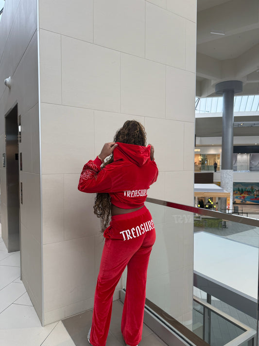 Roséy Red Tracksuit Hoodie