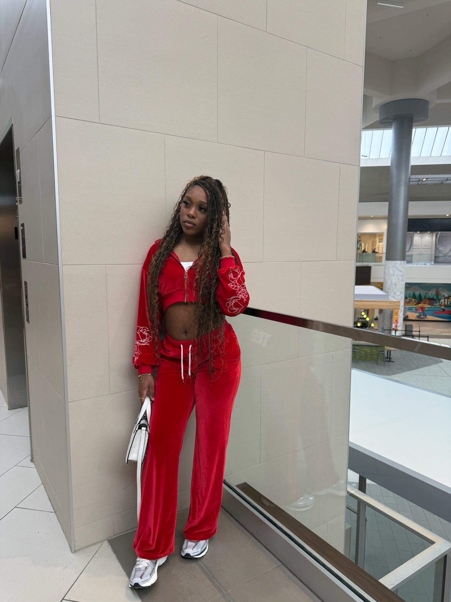 Roséy Red Tracksuit Hoodie