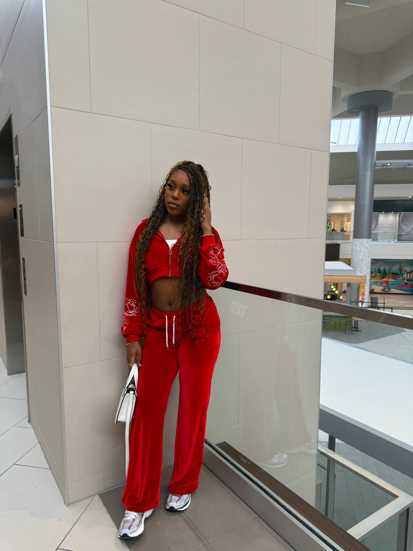 Roséy Red Tracksuit Hoodie