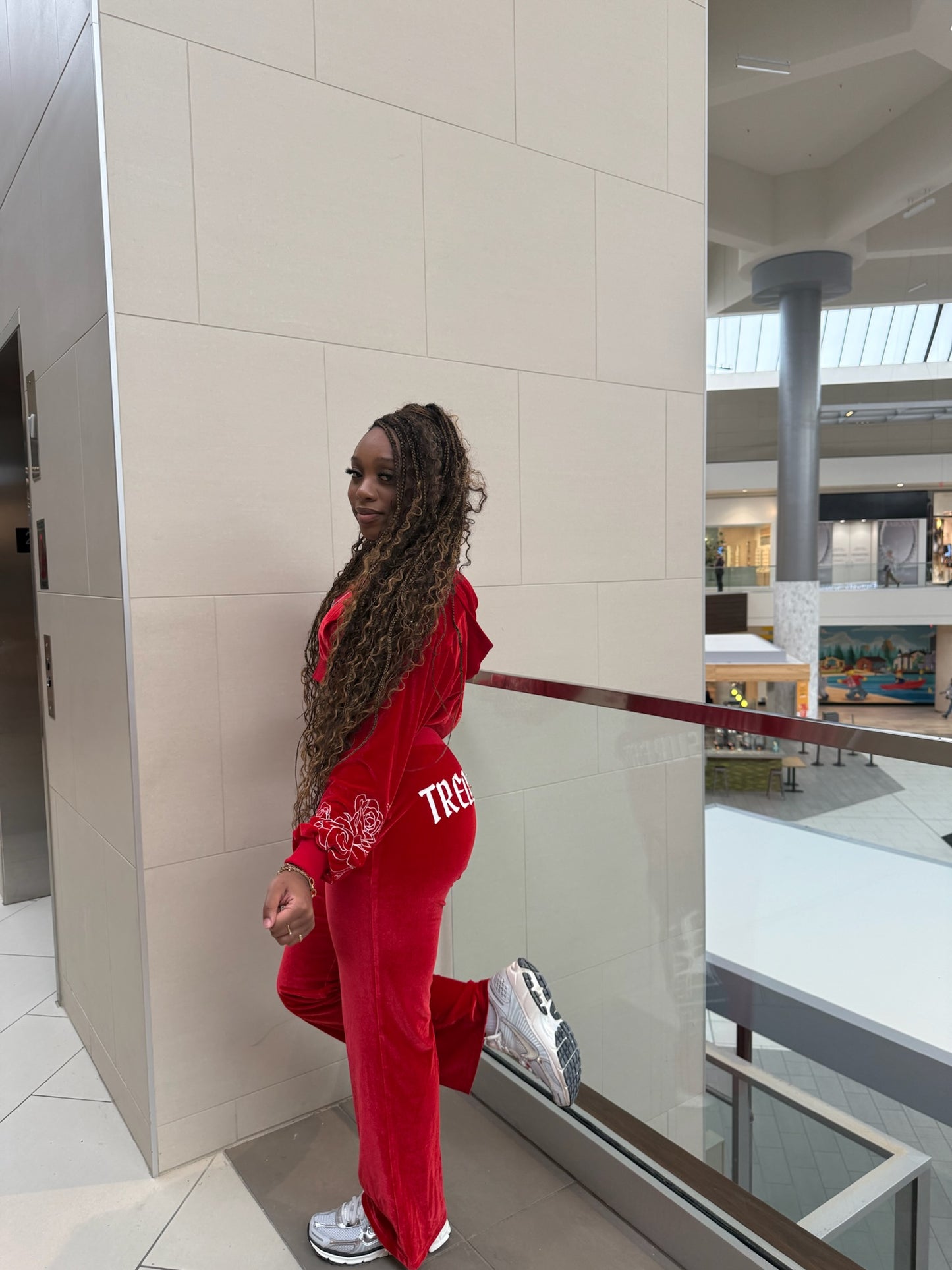 Roséy Red Tracksuit Pants